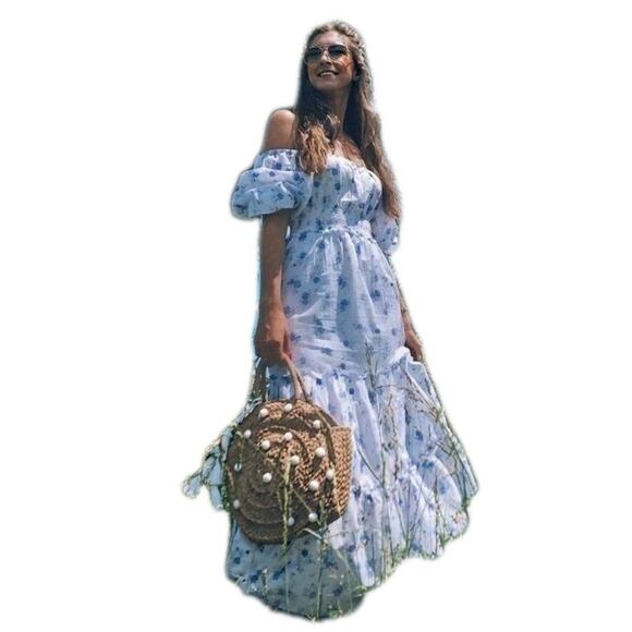 Loveshackfancy ×Target Cotton Tiered Midi Floral Dress Cottagecore Farmhouse 1X - Picture 1 of 8